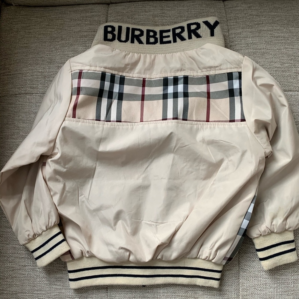 Burberry Boys Bomber Jacket Classic Plaid Size Sm